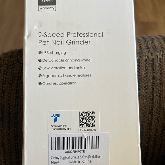 Casfuy Dog Nail Grinder Professional 2-Speed Electric Rechargeabl - Picture 3 of 5